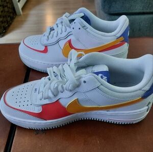 Womens Nike Air Force 1 Low Shadow White Coral Pink Shoes SIZE 9.5